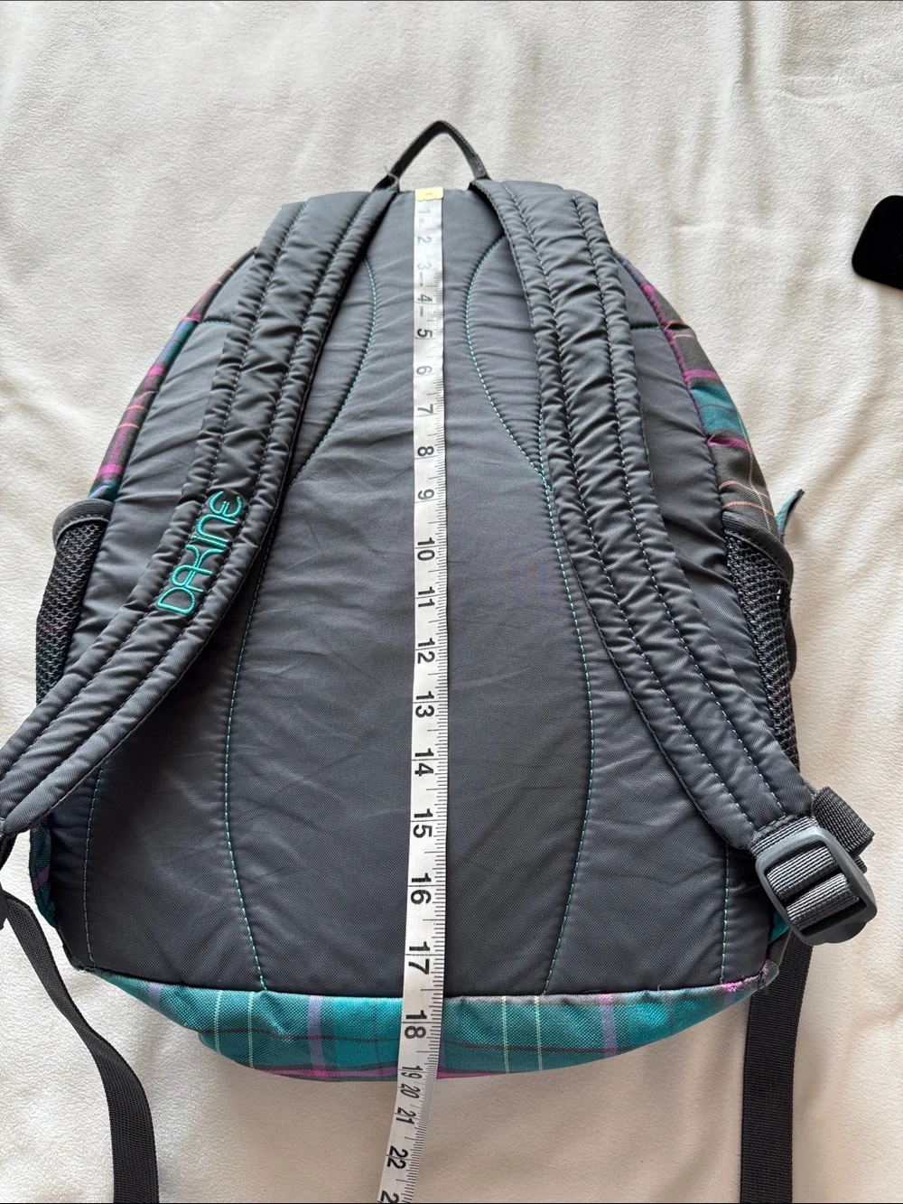 Dakine Teal & Purple Plaid Backpack for Women